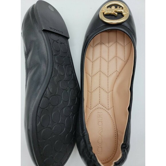 COACH BAILEY LEATHER BALLEY FLATS WOMEN SHOE FG2944 BLACK SIZE 6.5 $188 - Picture 11 of 11